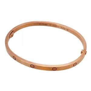 Cartier Love Bracelet Bangle, Small, 18KPG Pink Gold, Women's, P2017657